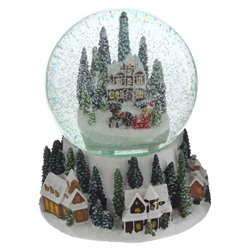 GAEM Фигурка декоративная "Рождество" в стекл шаре (свет, муз, вьюга, 3хAAA), D 15 см, L13 W14 H16 см