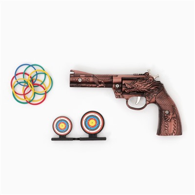 Макет оружия «Сувенирный револьвер», резинкострел, 15 см