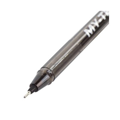 Ручка шариковая масляная PENSAN My-Tech, ЧЕРНАЯ, игольчатый узел 0,7мм, линия 0,35мм, 2240/25