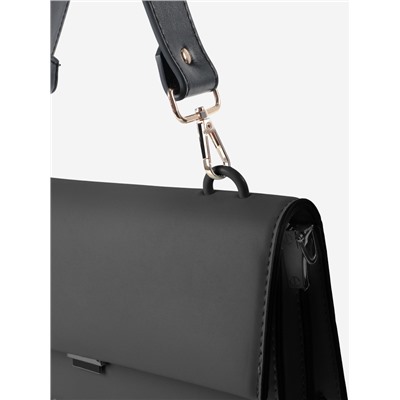 Ручка для сумки, с карабинами, 35±1 см × 3.5 см, цвет чёрный, золотой