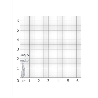 Серьга родированная серебро 925*