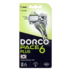 1 DORCO  PACE 6  PLUS  СТАНОК + 1 кассеты система с шестью  лезвиями + триммер