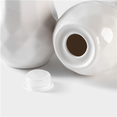 Набор для специй BellaTenero, солонка 130 мл, перечница 130 мл, на бамбуковой подставке, фарфор, белый