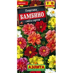 1252 Георгина махровая Бамбино, смесь сортов 7шт