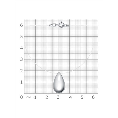 Колье (леска) родированное серебро 925*