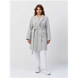 Пальто женское демисезонное 26897 (сильвер/ёлочка)