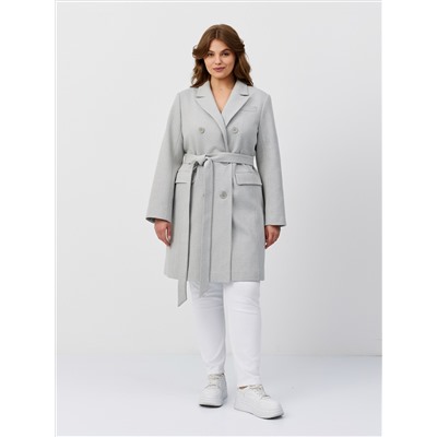 Пальто женское демисезонное 26897 (сильвер/ёлочка)