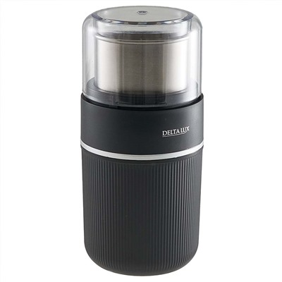 Кофемолка электрическая 300 Вт, 80 г, съемная чаша DELTA LUX DE-2203 черная