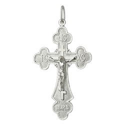 крест из серебра штампованный белый