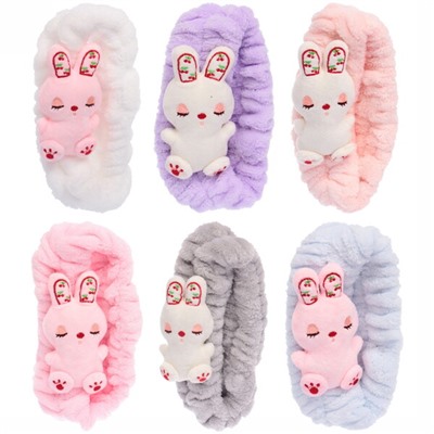 Повязка на голову "Кокетка - Bunny Ko-Ko", микс 5 цветов, 6*20 см