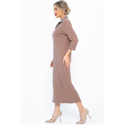 Платье трикотажное Каприччио (коричневое) П14591-10М