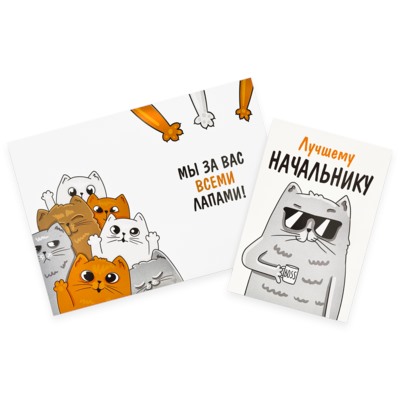 Поздравительная открытка- Лучшему начальнику.