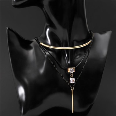 Кулон «Эксклюзив» ромб, цвет белый в золоте, 37 см