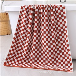 Bath towel, soft gauze chess, increased thickness, with your logo imprint, Birthday gift