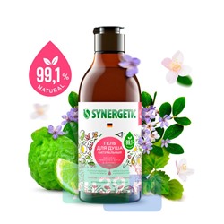 SYNERGETIC Гель для душа Цветущий инжир и лотос биоразлагаемый, 380 мл.