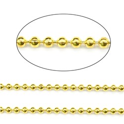 Цепочка для украшений, шарик 1,3мм, цв.золотистый, 50см