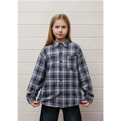 Рубашка подростковая синяя