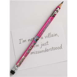 Карандаш ч/графитный с ластиком "Kuromi", с голографческой пленкой