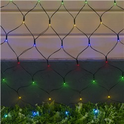 УЦЕНКА СЕТЬ ECO. IP44, Ш:2 м, В:1.5 м, Н.Т. LED-192-1.2V(SOLAR), 2 реж, МУЛЬТ