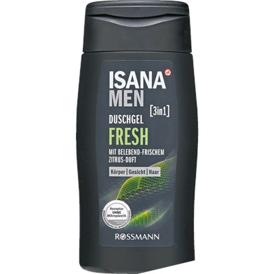 ISANA MEN 3in1 Duschgel Fresh Гель для душа Свежесть для мужчин с формулой влаги 300 г