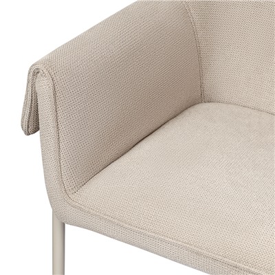 Стул Aline, шенилл, серо-бежевый/бежевый