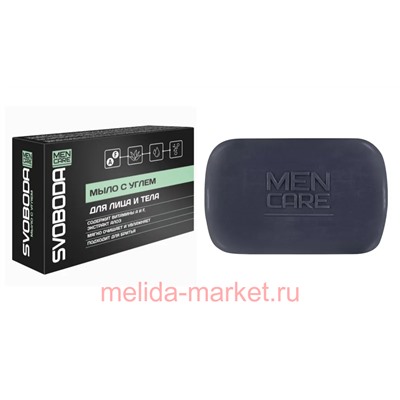 SVOBODA MEN CARE Мыло мужское с углем 100 гр