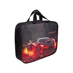 Папка с ручками текстильная А4, 350×270×80 мм, Stavia «Машина лава»