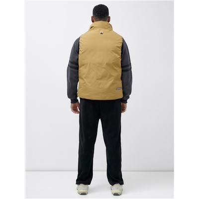 Жилет мужской утепленный спортивный горчичного цвета 15323G