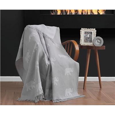 Накидка на Диван 170x220 см. 100% Хлопок Keten Fil Gri