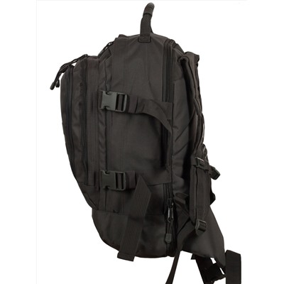 Тактический трехдневный рюкзак Expandable Backpack (40-60 литров, темно-серый) - Специальные плотные и мягкие вставки на спине позволяют с комфортом использовать рюкзак при максимальной загрузке. Имеется удобная ручка для переноски №204