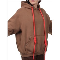2226 BROWN Толстовка женская (85% хлопок, 10% полиэстер, 5% спандекс)