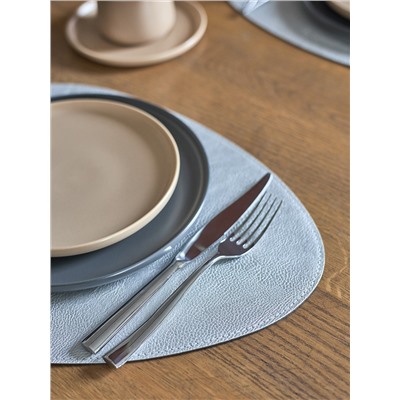 Набор из 2-х двухсторонних сервировочных салфеток Drop, 33х41 см, синий/светло-серый