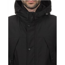 8893 BLACK Куртка мужская зимняя облегченная (130 гр. холлофайбер)