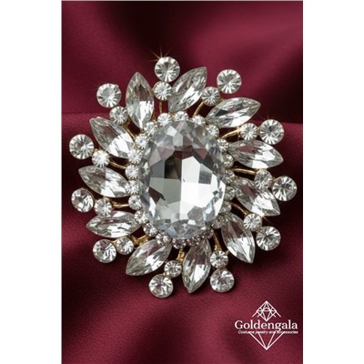 Брошь-кулон крупная с кристаллами БР4 модель БРО/13