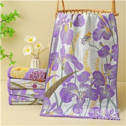 Quick dry cute cotton gauze bath towel for home use