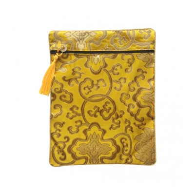 Декоративная подарочная сумка в восточном стиле (жёлтая)
