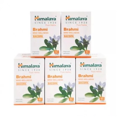 Набор Брахми (5 х 60 таб, 250 мг), Brahmi Set 5, произв. Himalaya