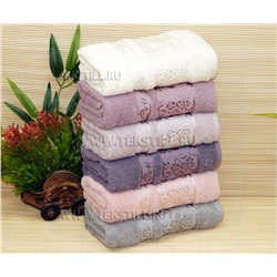 50x90 см. 6 шт/уп. Махровые Лицевые Полотенца Buket VIP COTTON - Cestepe