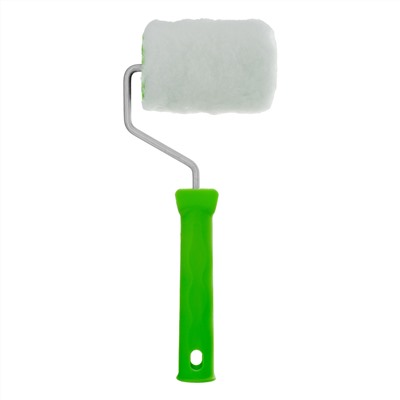 Валик "Искусственный мех" с ручкой, 100 мм, ворс 15 мм, D 48 мм, D ручки 6 мм, полиэстер Сибртех