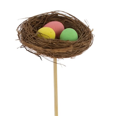 GAEM Изделие декоративное (вставка) "Гнездо пасхальное" (блок 12 шт) (6*2), L6 W6 H25 см, 3в.