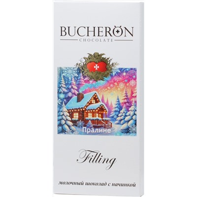 BUCHERON. Новый год. Filling. Молочный (пралине)  85 гр. карт.упаковка