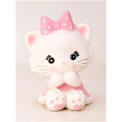 Копилка «Milly Cat», pink (18 см), пластик