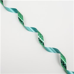 Лента новогодняя декора и подарков, зелёная «Ёлки», 2 см × 45 м