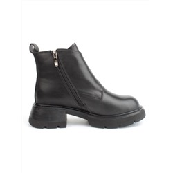 04-M3-L857 BLACK Ботинки зимние женские (натуральная кожа, натуральный мех)