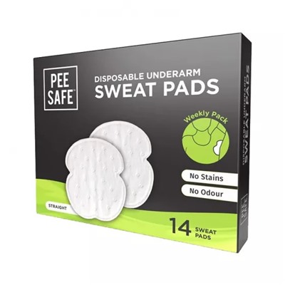 Одноразовые прокладки против пота прямые (14 шт), Disposable Underarm Sweat Pads Straight, произв. Pee Safe