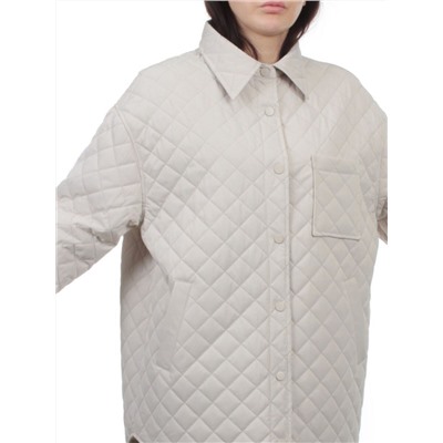 H24-018 LT. BEIGE Куртка демисезонная женская (100 гр. холлофайбер)