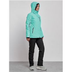 Горнолыжный костюм женский зимний бирюзового цвета 03350Br