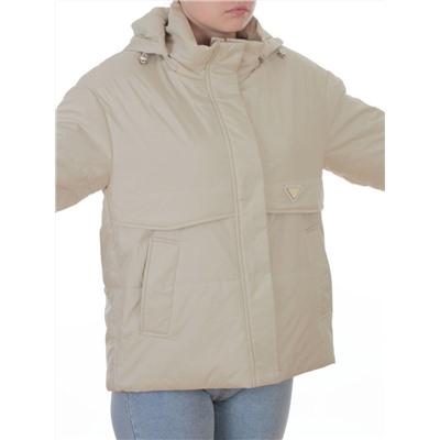 7060 BEIGE  Куртка демисезонная женская (100 гр. холлофайбер)