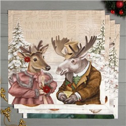 Набор сервировочных салфеток «Этель» Winter holidays, 40×40 см, 4 шт.