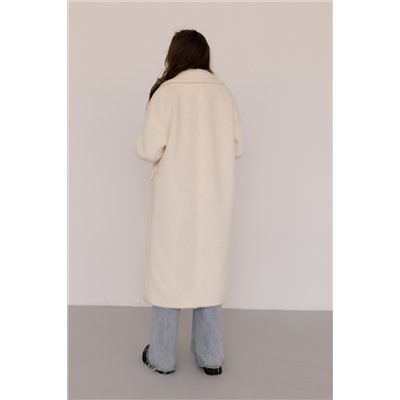 Шубка утеплённая 24777 (белый/щипаная норка)